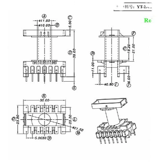 ETD29 каркас высокочастотного каркасного трансформатора Каркас ER29 вертикальный силовой каркас электронный трансформатор с магнитным сердечником