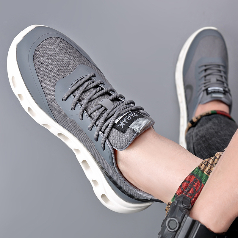 Men's Summer Mesh Breathable Casual Shoes Stylish Versatile Thick Soled Height Increasing Sports Sneakers_voghion.com