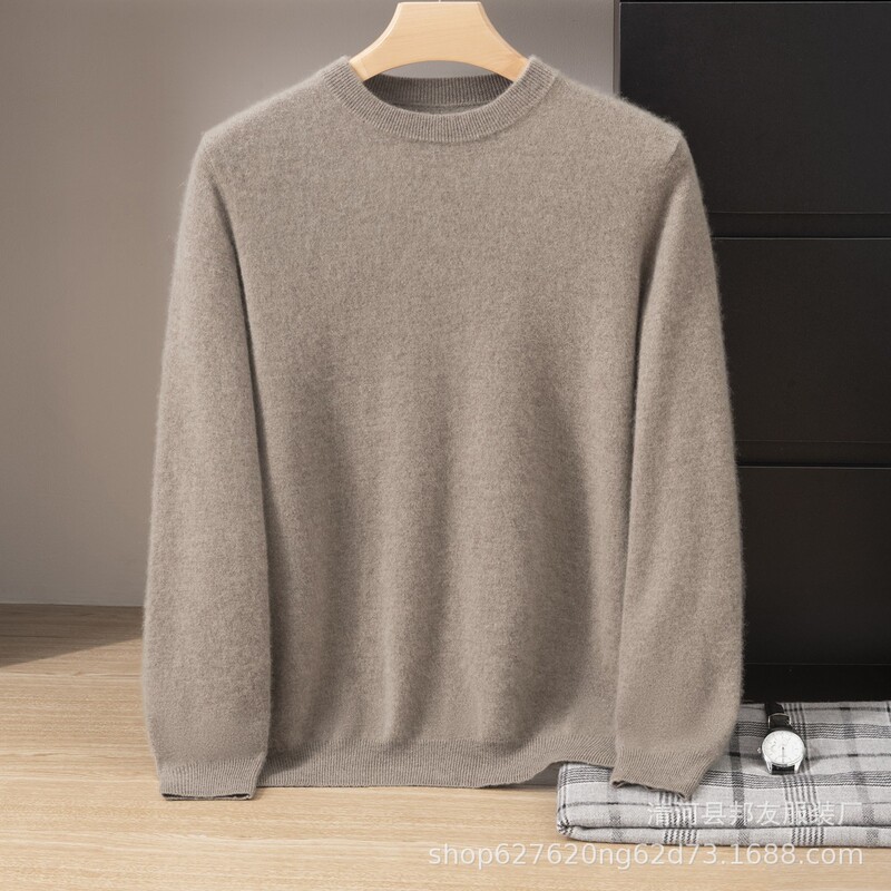 Bangyou Cashmere Baby Cashmere Sweater for Men, Low Round Neck, Business Casual Cashmere Knitwear for Autumn and Winter Bangyou Cashmere Baby Cashmere Sweater for Men, Low Round Neck, Business Casual Cashmere Knitwear for Autumn and Winter