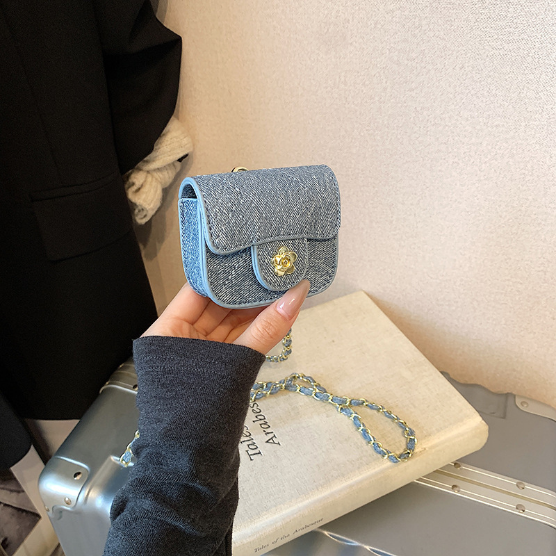 2025 invierno nuevo estilo casual bolso femenino hilo de bordar pequeña fragancia mini bolso de cadena para padres e hijos caramelo bolso de mensajero monedero