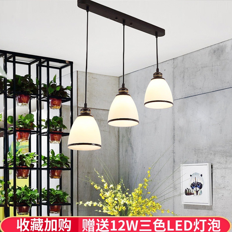 Dining Room Light Three-Head Restaurant Light American Modern Simple Atmospheric Home Use Nordic Dining Table Bar Stair Long Pendant Lamp