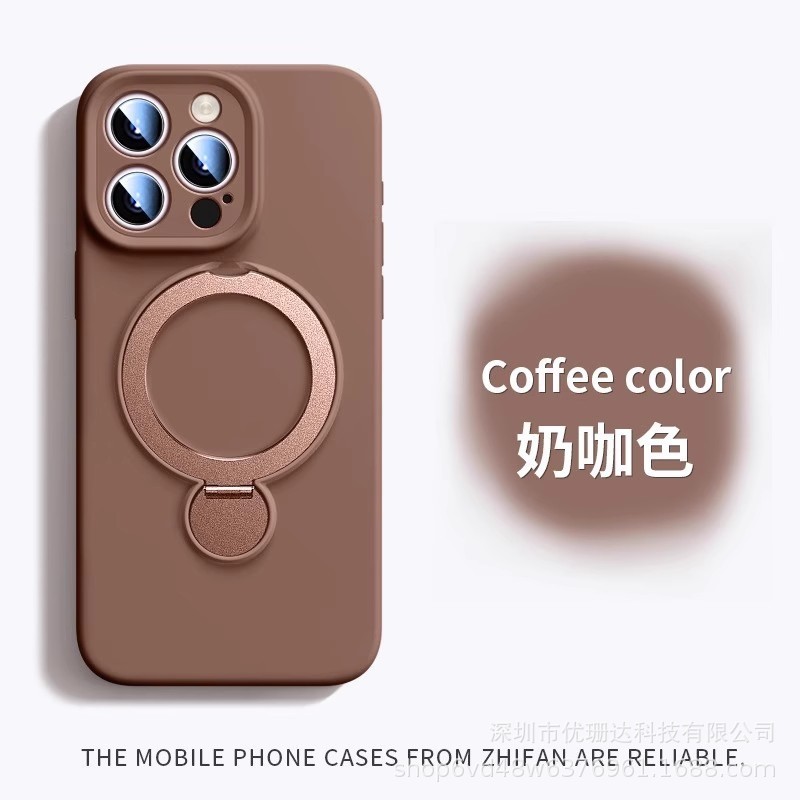 iPhone17PROMAX対応回転スタンド付き液体シリコン製スマホケース、ストラップ付き、Apple16用耐衝撃保護ケース|undefined