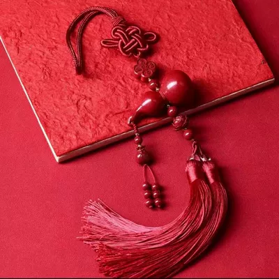High-Content Cinnabar Five Emperors Money Car Pendant Hand-Woven Chinese Knot Hanging Ornaments Car Accessories Safety Decorations (Car hanging) - fulu-ankang-shunfeng-cinnabar-car-hanging