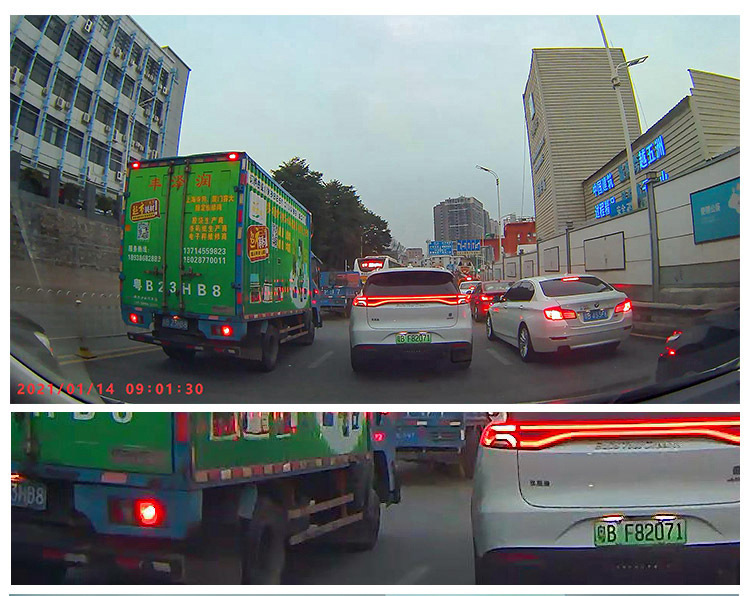Car-mounted streaming media dashcam 4K HD 1080P full-screen touch smart BSD blind spot warning rearview mirror
