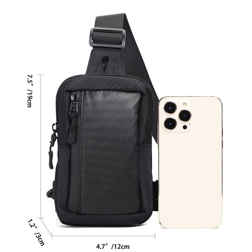 New single shoulder crossbody bag men's mini lightweight simple small shoulder bag mobile phone bag men's waist bag sports running chest bag