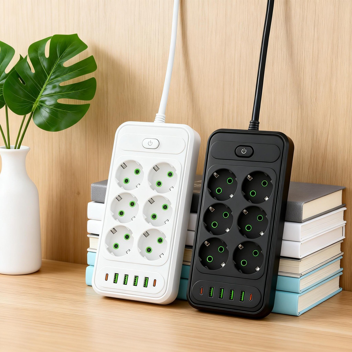 外贸爆款欧规插线板外贸带 USB+Type-C欧盟家用插座批发 厂家直供