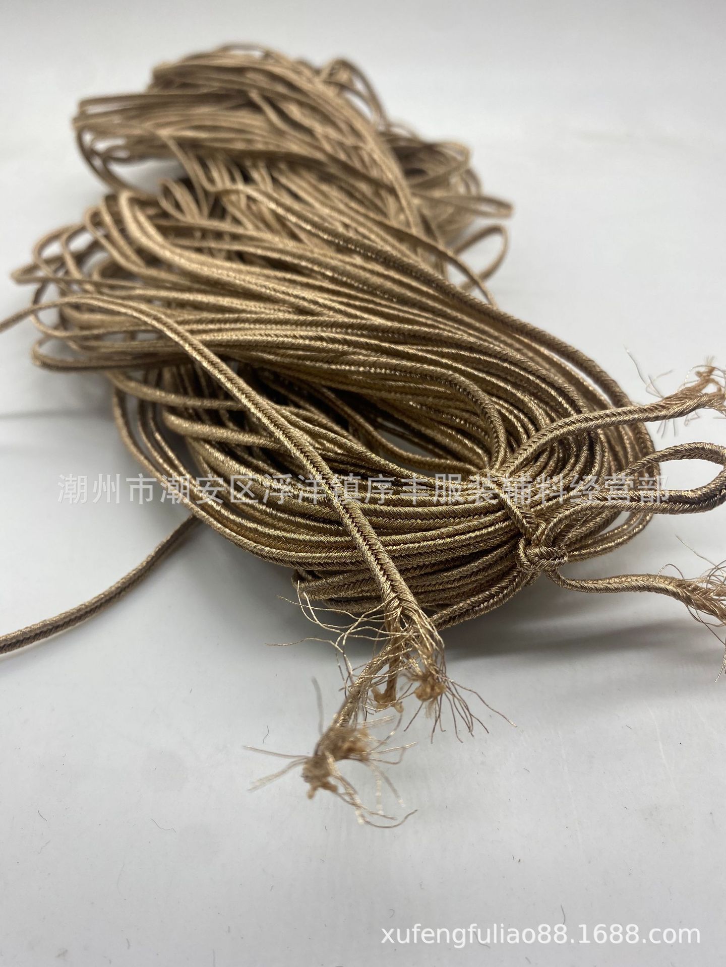 3mm金银线k绳，蛇腹带，9锭绳子，凹绳，鞋面织带