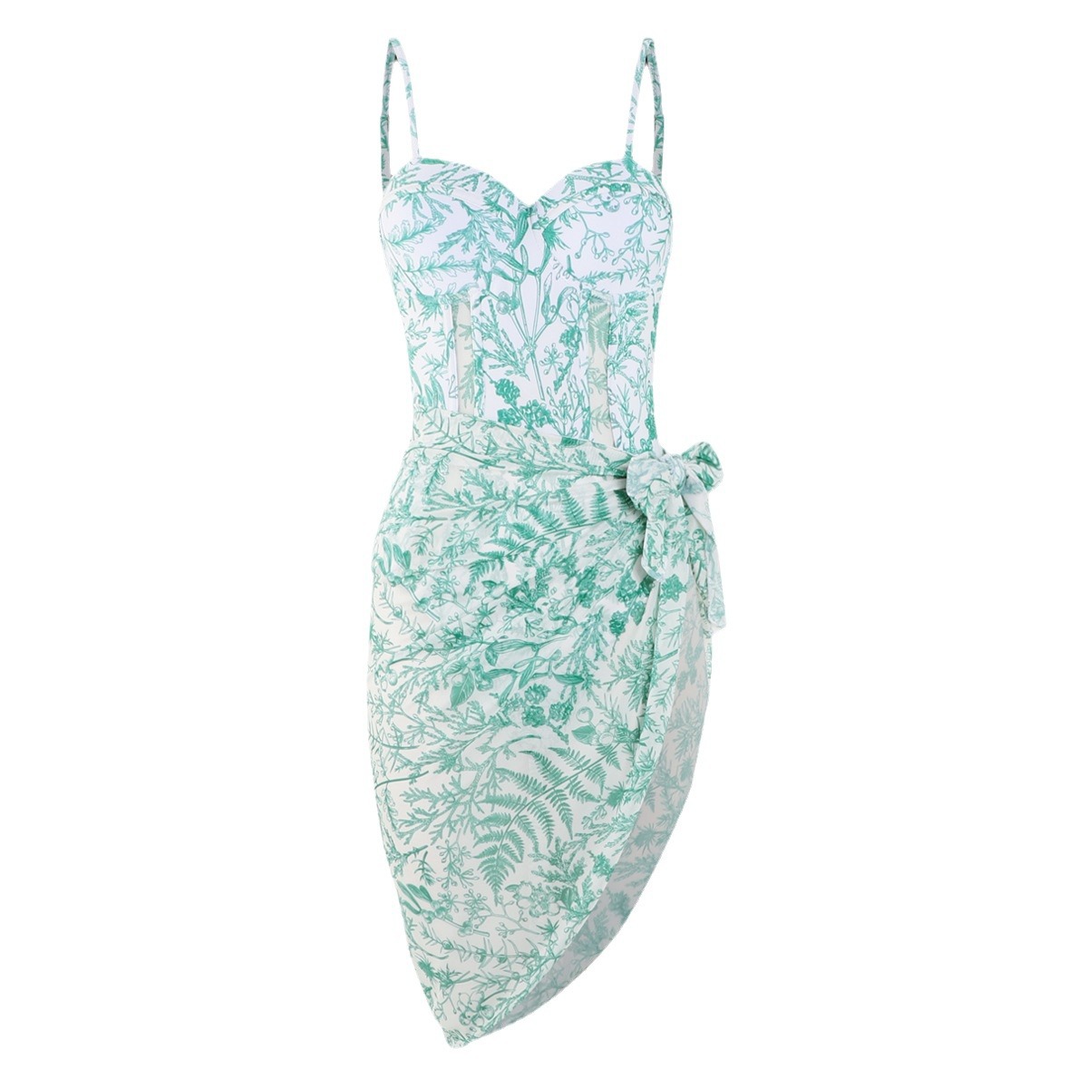 Einteiliger zweiteiliger Badeanzug aus bedrucktem Mesh für Damen, Hot Girl Sexy Hot Spring Beach-Badeanzug_voghion.com
