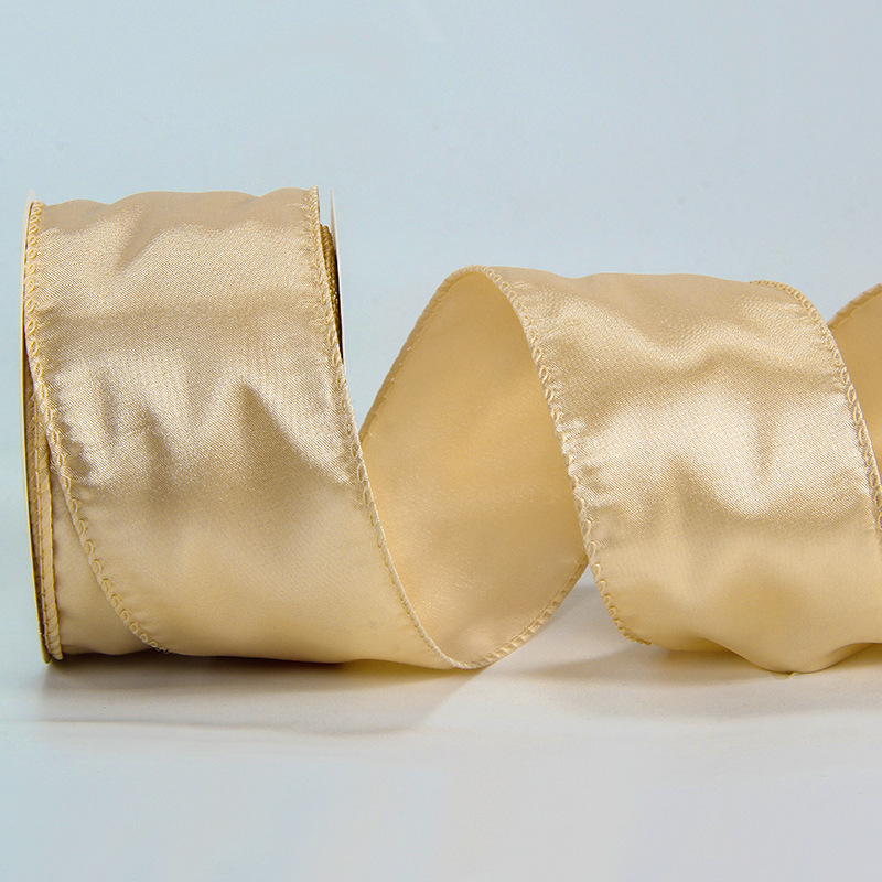 Satín transfronterizo con coronas de flores y arcos decoraciones navideñas cintas engrosadas fabricantes al por mayor