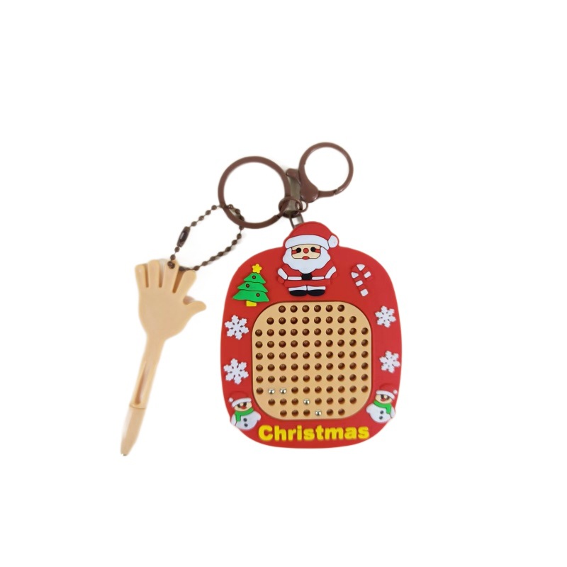 Nuevo Papá Noel Halloween descompresión magnetic bolas de acero laberinto tablero de pintura juguetes para niños lindos colgantes de llaver