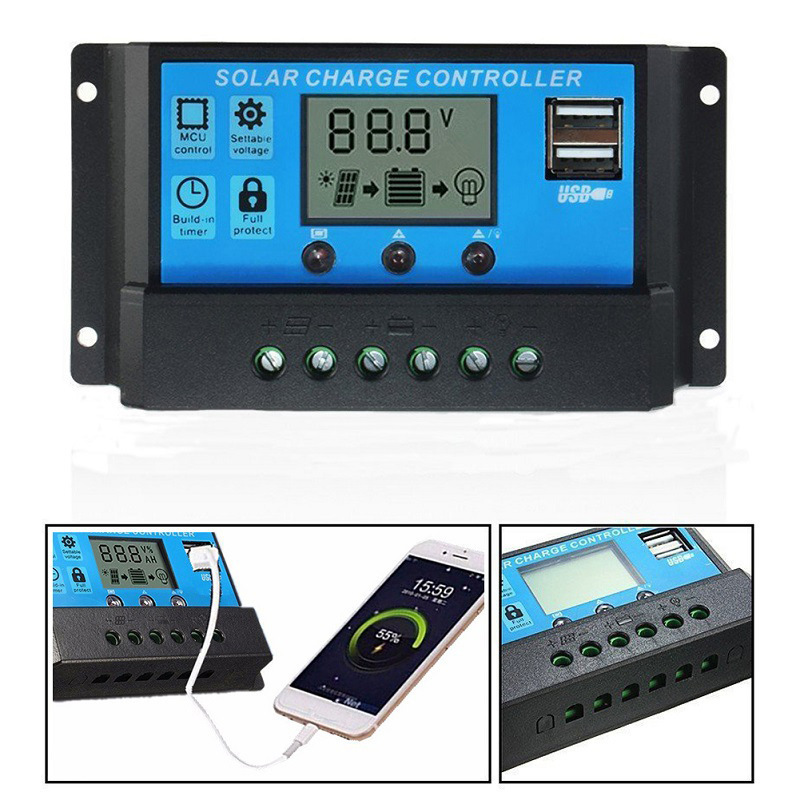 Solar Energy Controller 10A20A30Aled Intelligent Charge and Discharge Controller System Direct Supply from Manufacturer 12V