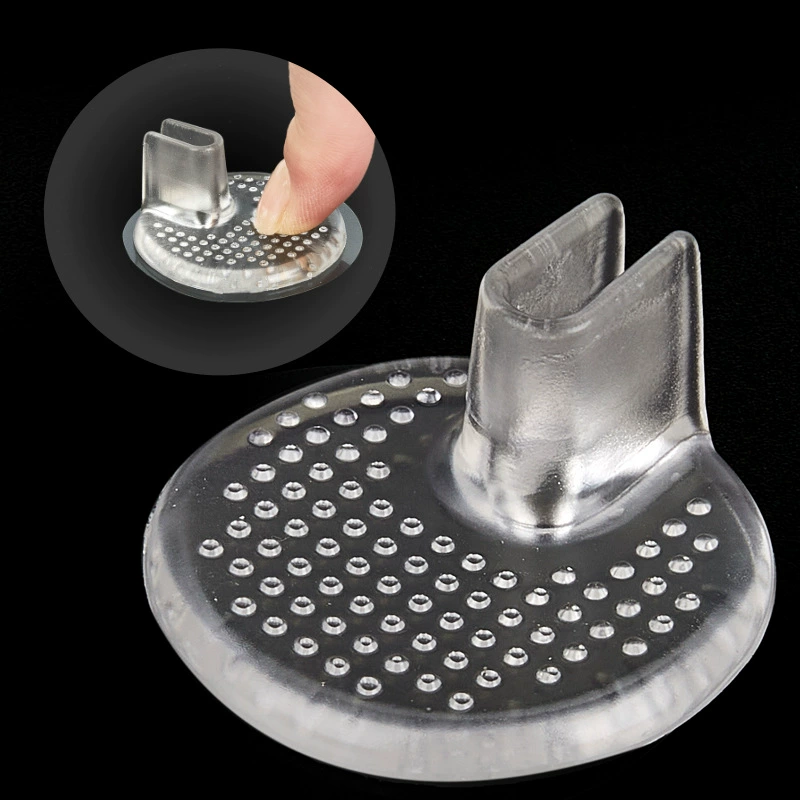 Небольшой круглый зажим для ног коврики шлепанцы противоскользящие GEL противоизносные коврики Прозрачный носок противоизношенный передний пол коврик с липкой ковриком