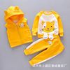 Warm set girl's, children's winter sweatshirt, clothing, 3 piece set, 1-6 years, children's clothing