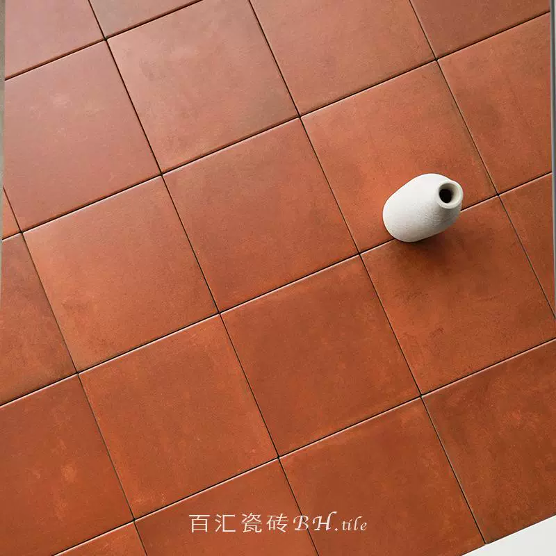 Ретро красная плитка в стиле ваби-саби для ванной комнаты, кафе, отеля, балкона, уличного ресторана, нескользящая напольная плитка