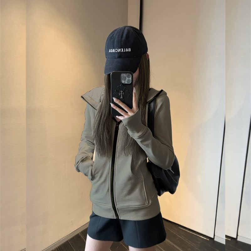 Gray green [spring and autumn regular] [waist slimming]