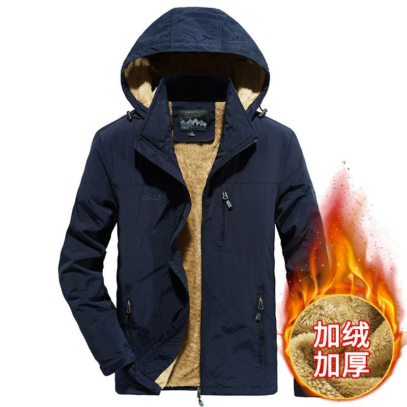 Теплая куртка на флисовой подкладке, Мужская Утепленная хлопковая куртка больших размеров, куртка из хлопка, хлопковая куртка, хлопковая куртка, зимняя Молодежная куртка