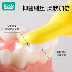 如山指套牙刷嬰兒硅膠手指套牙刷0—1歲寶寶乳牙刷牙齒舌苔清潔器