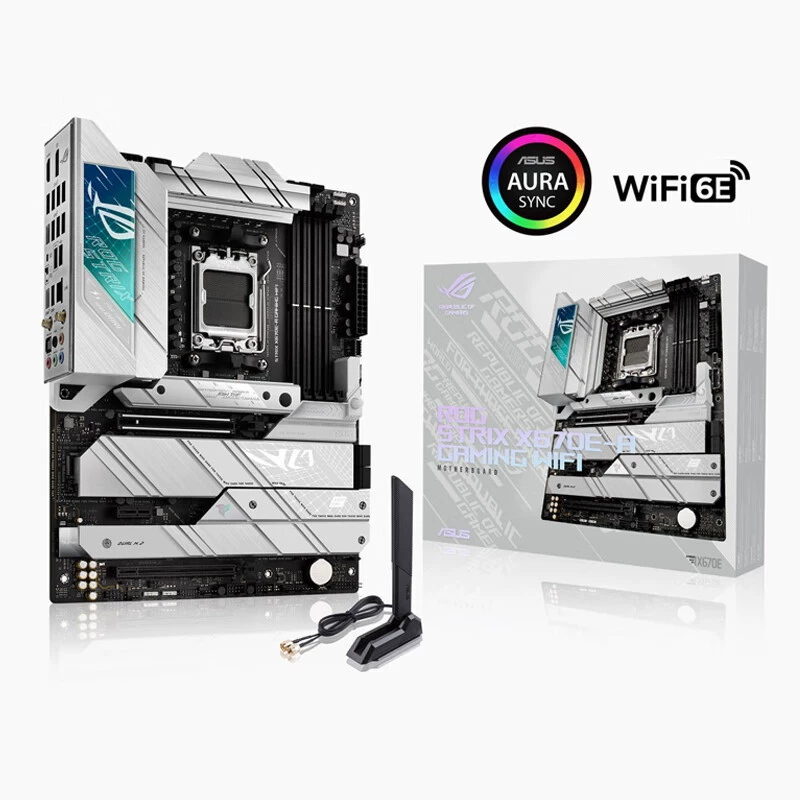 Материнская плата ASUS ROG Strix X670E-A GAMING WIFI Blowing Snow, подходит для сокета AM5, совместима с CPU 7950X