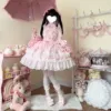 Fuchsia airplane with bow, full set, Lolita Jsk, 2 pieces