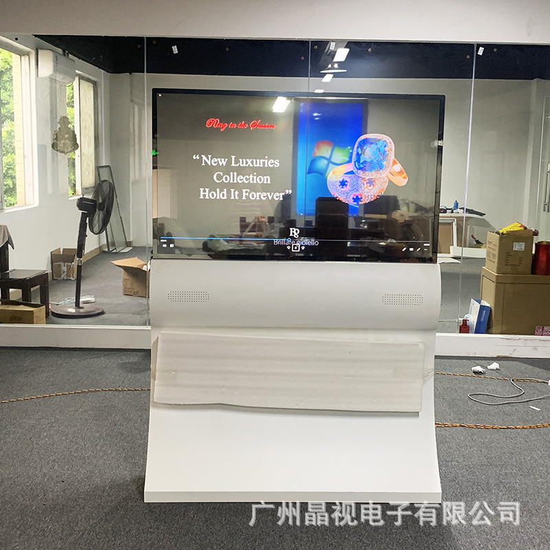 透明oled显示屏 车展触摸互动广告机 商用立式广告机 oled透明屏