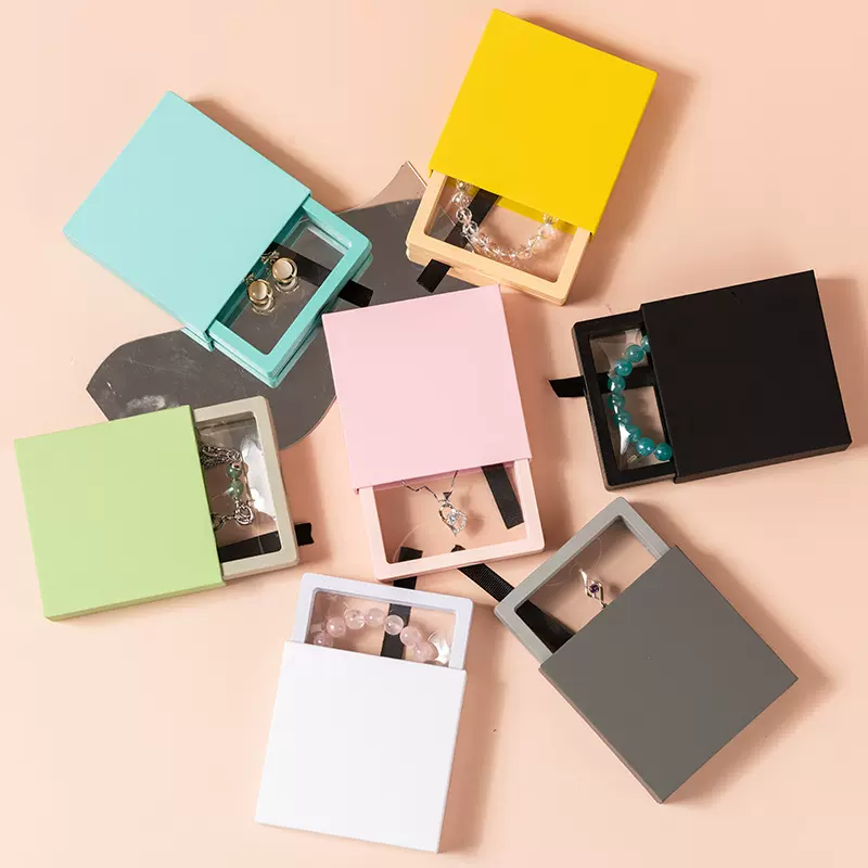 PE悬浮薄膜首饰盒收纳盒戒指吊坠项链耳钉手镯饰品收纳礼盒手链