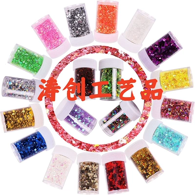 Art Sequins, Laser Glitter, Handmade | Dırnaq bəzəkləri - 20-colors-15ml-mixed