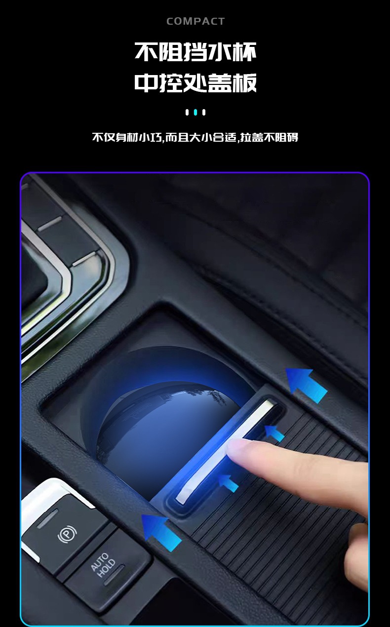 Car Ashtray, High-End, High-Grade Aluminum Alloy, Does Not Drop Cigarette Ash, Has a Premium Feel, Car Ashtray with Light and Lid