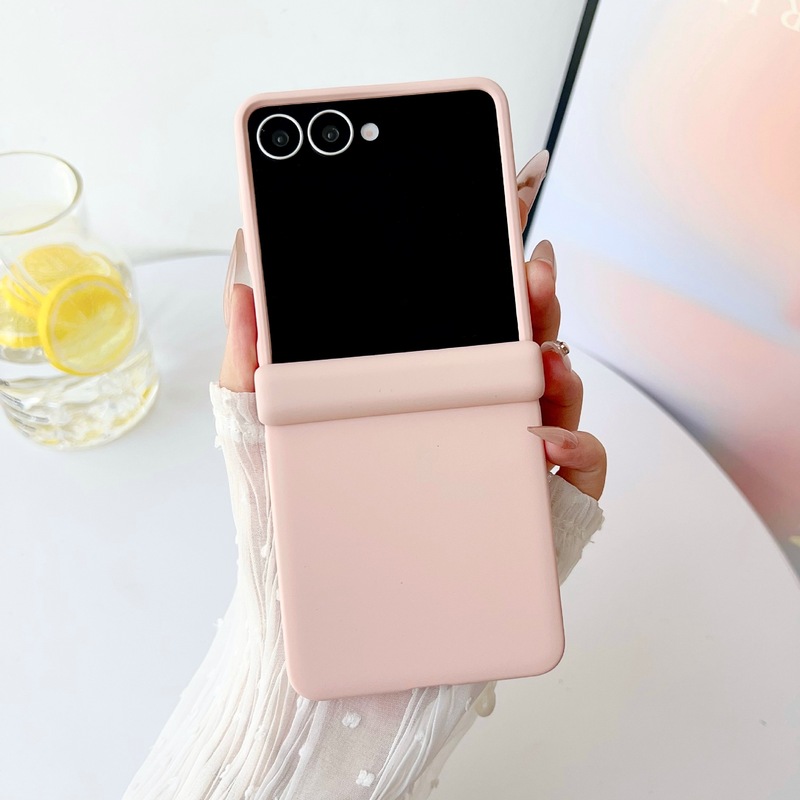 Galaxy zflip7 新型肌触り携帯電話ケース、新しいシンプルな肌触りソリッドカラー zflip6 (ボタン付き) に適しています。|undefined