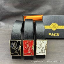 新款男士平滑扣皮带百搭时尚简约潮流高档裤腰带工厂直销