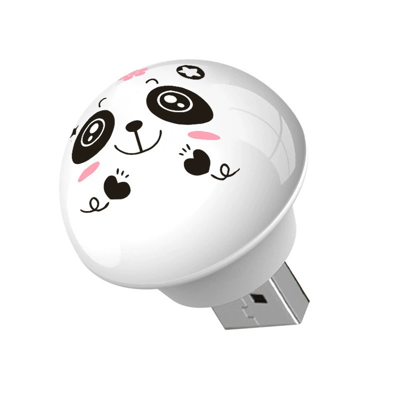 USB светильник с улыбающимся лицом панда, свет, голосовой свет, свет глаз, плохой английский, умный голос, свет цвет, управление звуком, свет