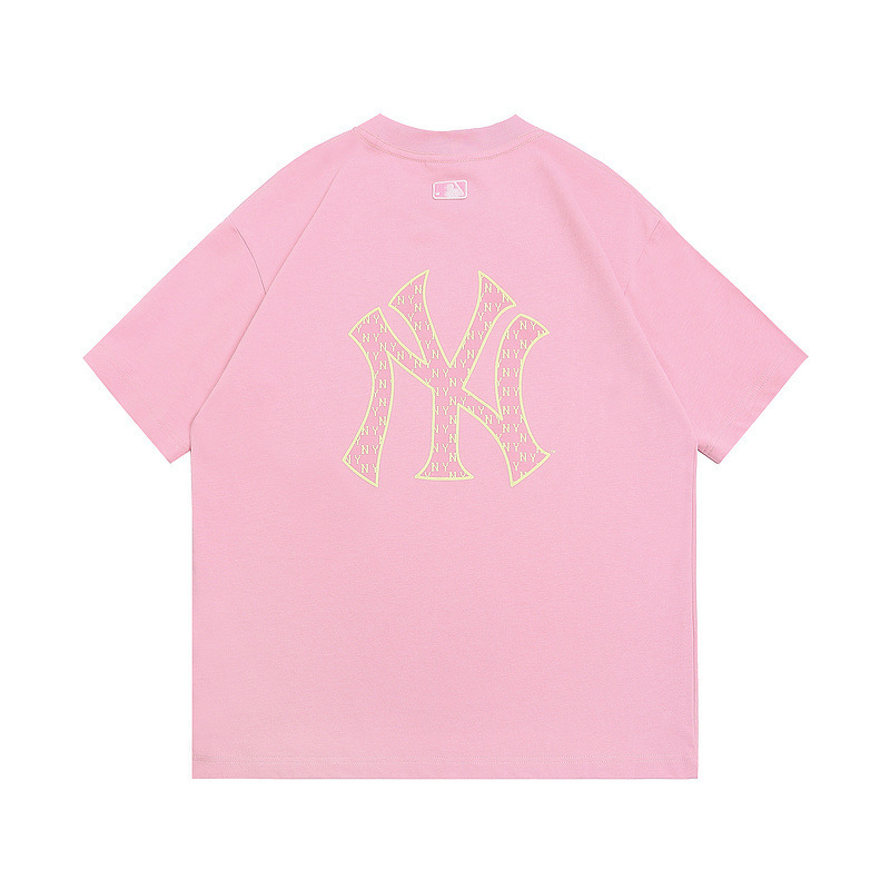 高バージョン.MLB 男女カップル老眼ビッグロゴスポーツカジュアルファッション 25 春の新作半袖 T シャツ|undefined