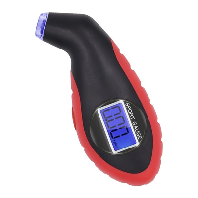 display barometer, Air pressure gauge/tire pressure gauge - black-red