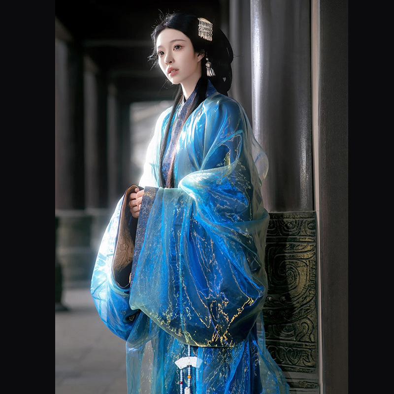 紫色战国袍汉服女款成人直裾大袖衫襦裙古风女装2025新款仙气古装|undefined