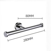 跨境工程纸巾架打孔免打孔双头纸巾架不锈钢厕纸架双卷纸巾架