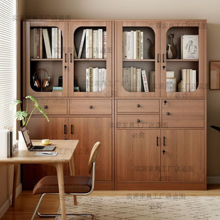 Office File Cabinet Information Cabinet Simple Modern Home Living Room Floor-Standing Dust-Proof Storage Cabinet with Door Bookcase