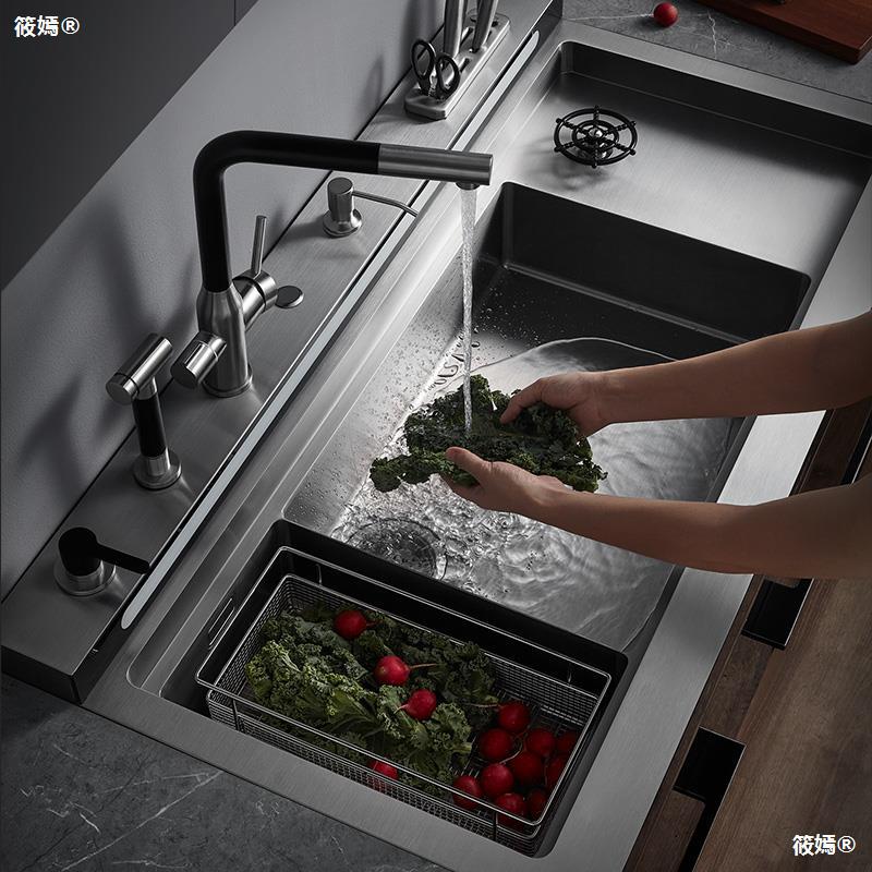 新款帅尼Q8-1集成水槽洗碗机一体家用超声波消毒柜果蔬洗菜机|ru