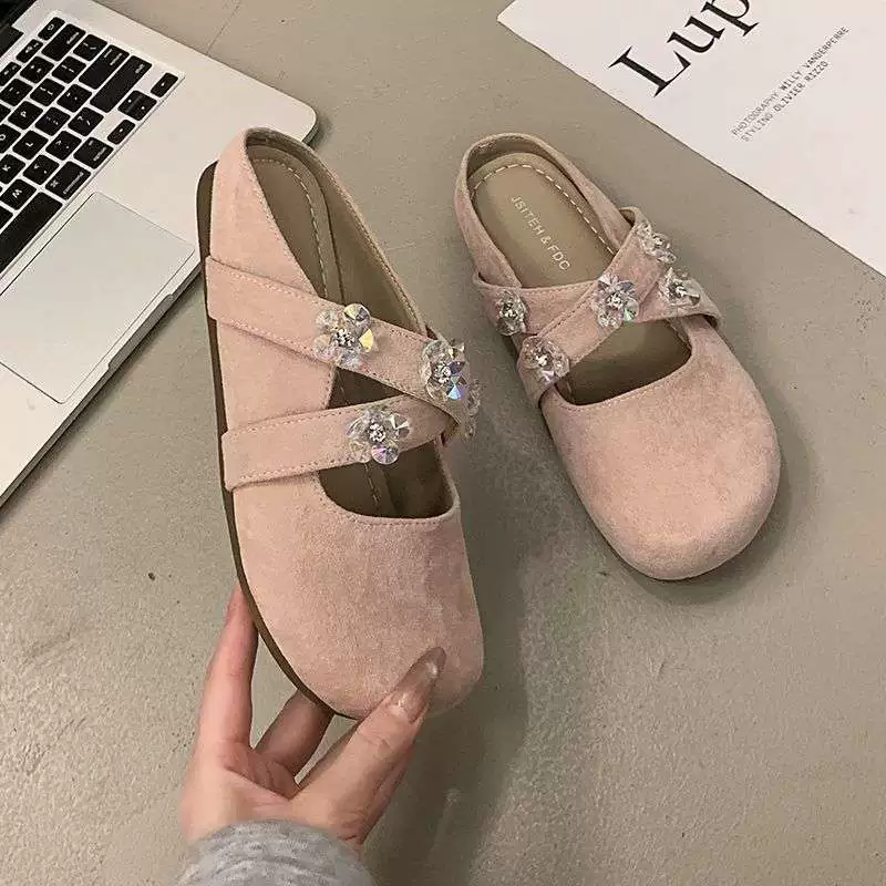 Женские открытые сабо для улицы, модные ретро-кеды Birkenstock на плоской подошве, малый размер, весна 2025 года.