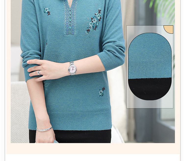 E5922 980K ÁO LEN NỮ TAIRYA ÁO LEN MÙA XUÂN THU ĐÔNG TRUNG NIÊN KÍN CỔ THỜI TRANG NỮ G03 SẢN PHẨM MỚI