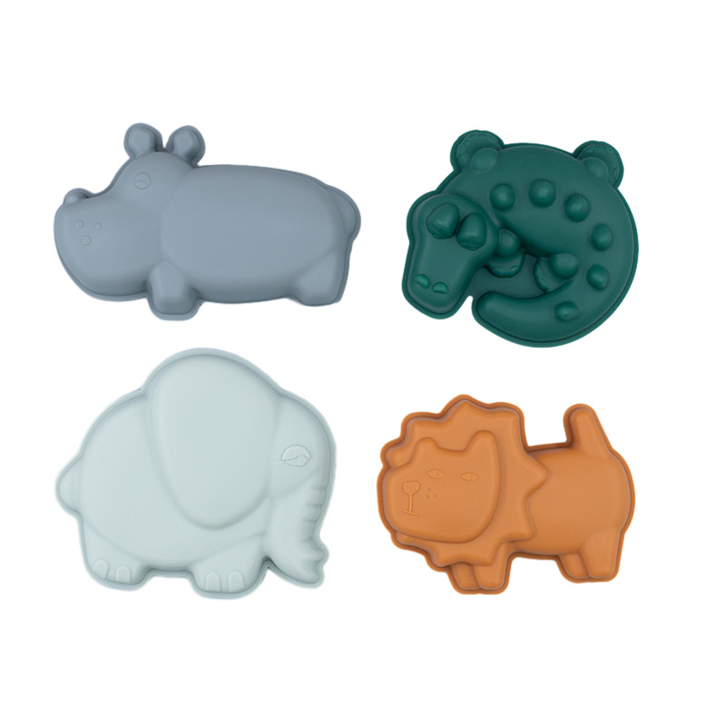 Jugar herramientas de arena Material de silicona Cubo de arena junto al mar Jugar herramientas de arena silicone beach toys