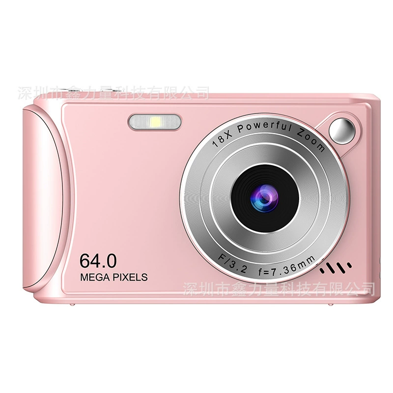 Handheld Camera Q18 for Elementary Students, 64 MP HD Large Screen, Up to 64 GB