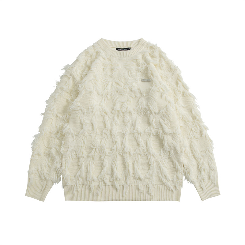 Men's Retro Niche V-neck Knitted Sweater Jacket Image 8