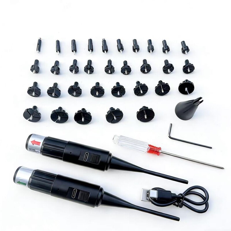 Cross-Border Wholesale Multi-Caliber Adjustable USB Charging Red-Green Light Zeroing Device Optical Button Calibration Positioner