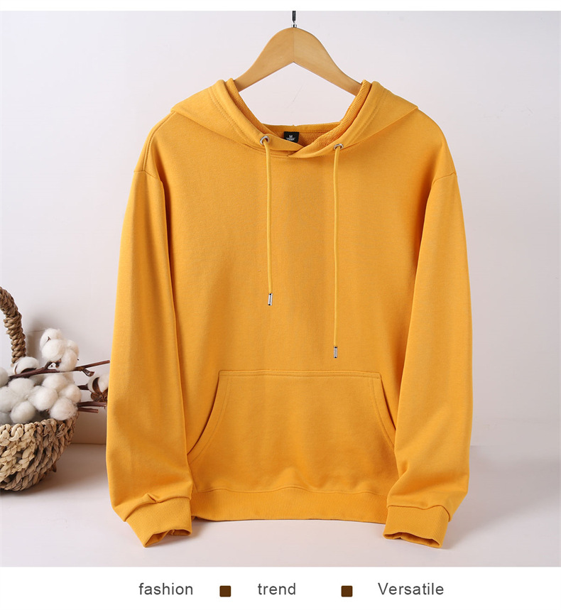 Sweatshirt autumn new item hoodie loose shoulder solid color trendy brand long sleeved men's pullover jacket_voghion.com