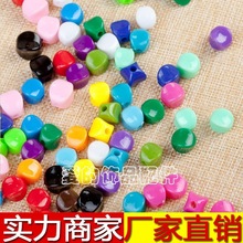 亚克力实色珠四角珠手工串珠纸巾盒散珠批发斤亚克力珠子