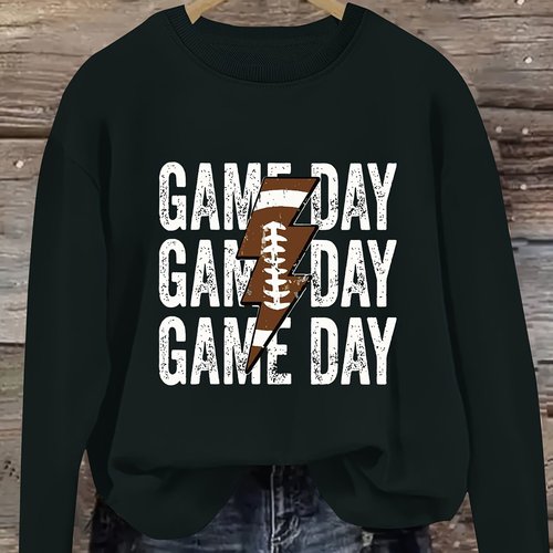 2025 New Arrival European and American Style Simple Crew-Neck Loose-Fit Printed Sweatshirt