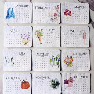 Cross-border Creative Personality New Hot Selling Plantable Seed Calendar Planting Seeds Calendar 2025