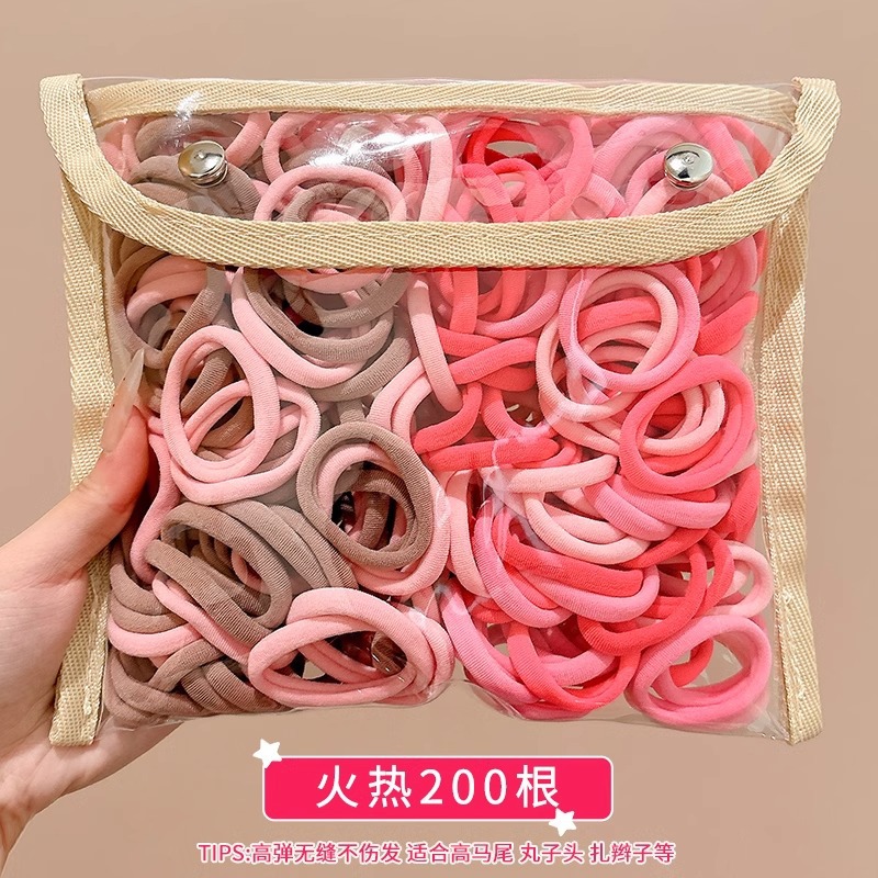 Niños lindos anillos de cabello de color correa de goma niñas de cabello de cola de caballo niñas de alta elasticidad no lastiman cabello