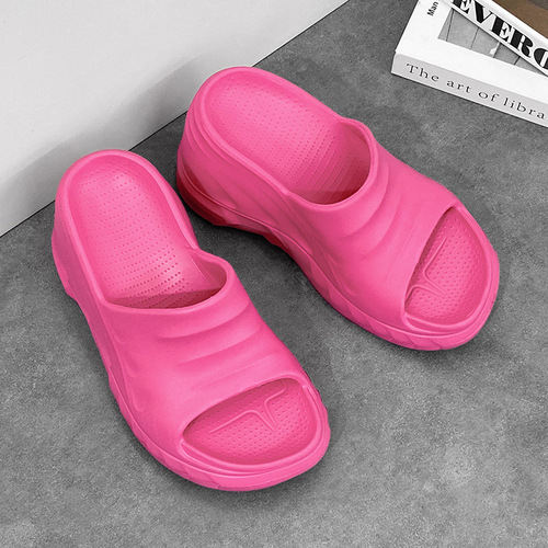 Wholesale Overseas High Heel Slippers for Women  New Model Loafers Thick Sole Casual Invisible Heel 9cm