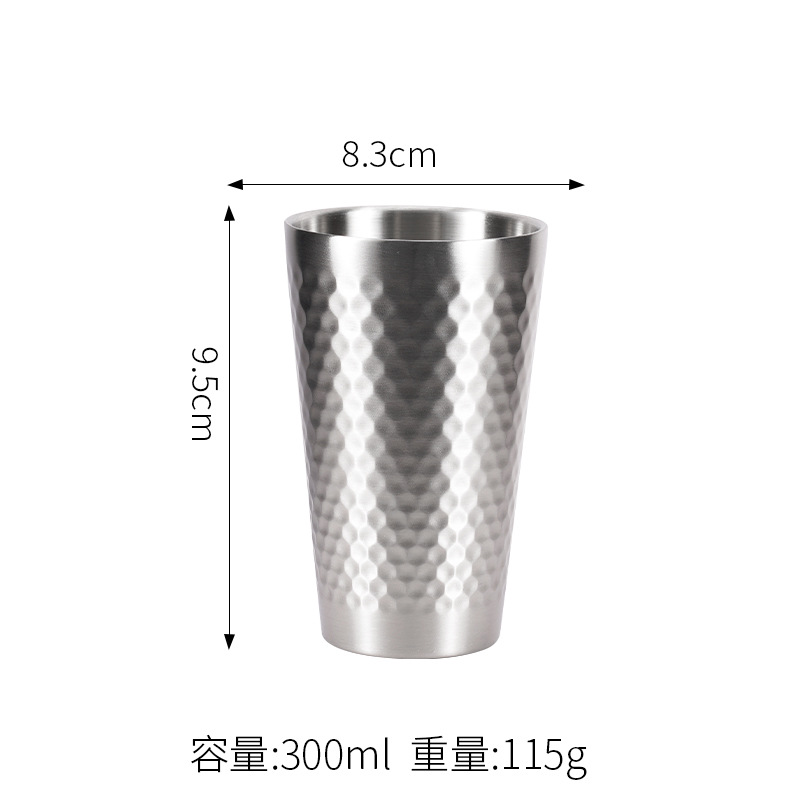300ML 더블 해머 물 컵 (실버)