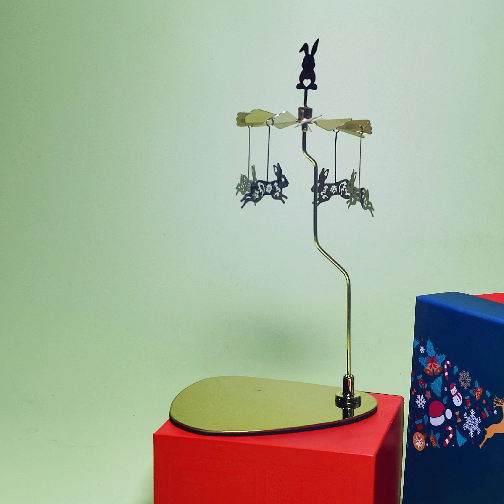 Amazon ins doles Acero inoxidable triángulo redondo bandeja giratoria candelabro aromaterapia vela linterna romántica